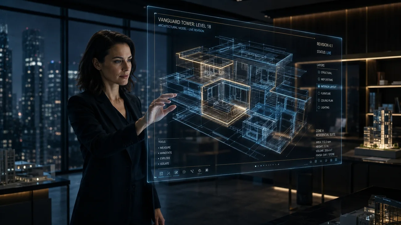 Architect using AI architectural interface