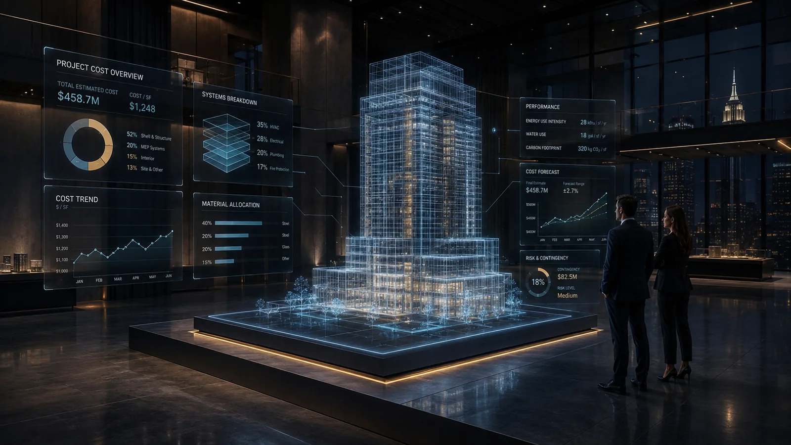 AI cost intelligence and BOQ dashboard